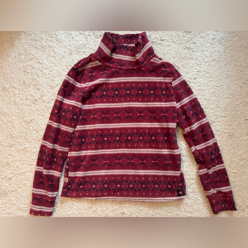 Fleece turtleneck top